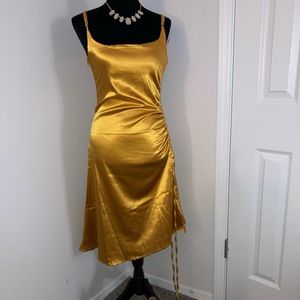 Gold Satin Slip dress